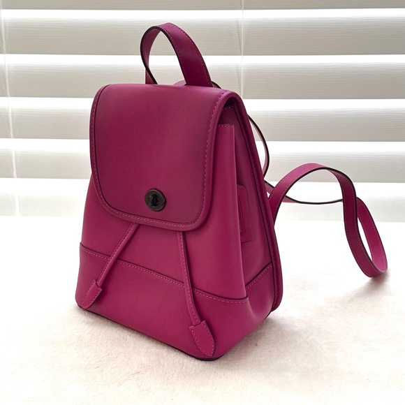 Coach Mini Leather Backpack – Fuchsia Pink - Picture 2 of 7